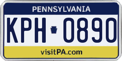 PA license plate KPH0890