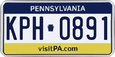 PA license plate KPH0891