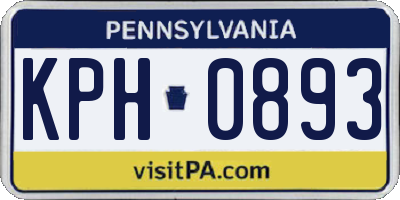 PA license plate KPH0893