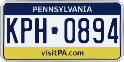 PA license plate KPH0894