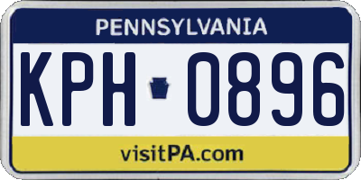 PA license plate KPH0896