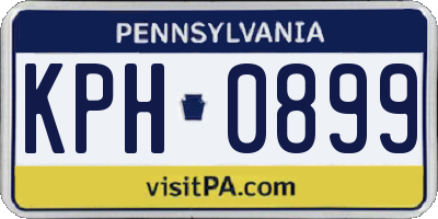 PA license plate KPH0899