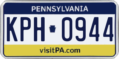 PA license plate KPH0944