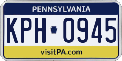 PA license plate KPH0945