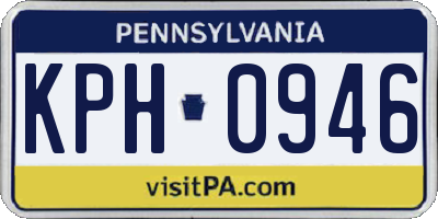 PA license plate KPH0946