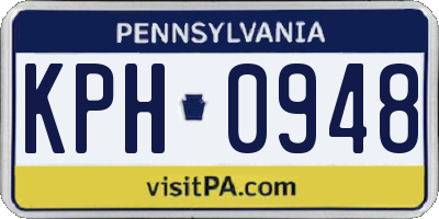 PA license plate KPH0948