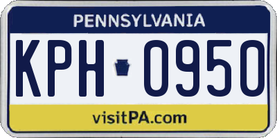 PA license plate KPH0950