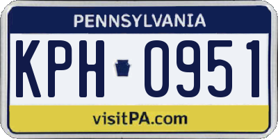 PA license plate KPH0951