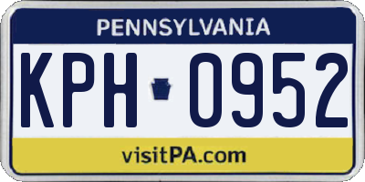 PA license plate KPH0952