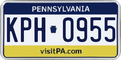 PA license plate KPH0955