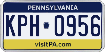 PA license plate KPH0956