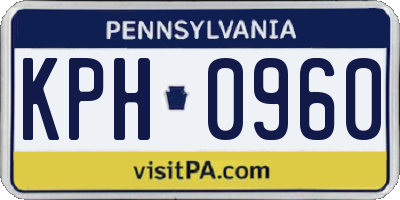 PA license plate KPH0960