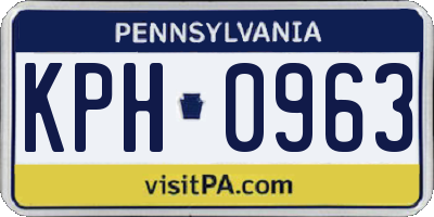 PA license plate KPH0963