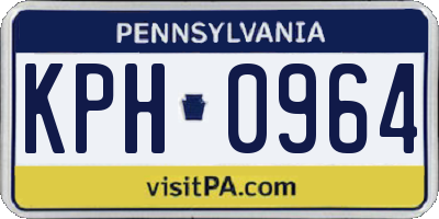 PA license plate KPH0964