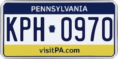 PA license plate KPH0970