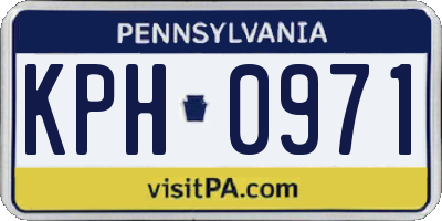 PA license plate KPH0971