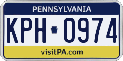 PA license plate KPH0974