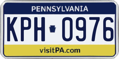 PA license plate KPH0976