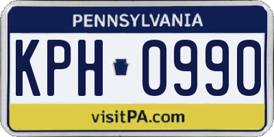 PA license plate KPH0990