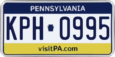 PA license plate KPH0995