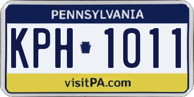 PA license plate KPH1011