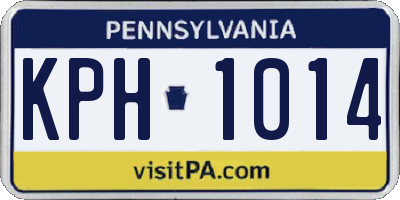 PA license plate KPH1014