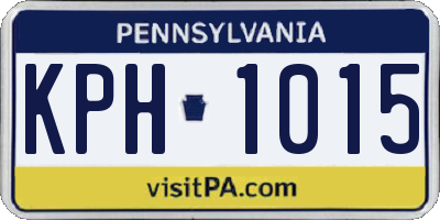 PA license plate KPH1015