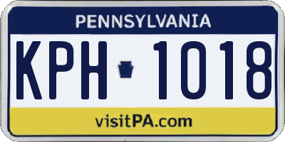 PA license plate KPH1018