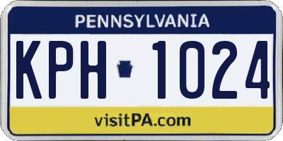 PA license plate KPH1024