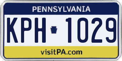 PA license plate KPH1029