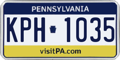 PA license plate KPH1035