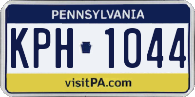 PA license plate KPH1044