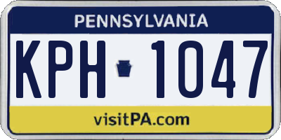 PA license plate KPH1047