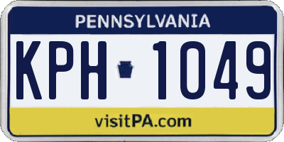 PA license plate KPH1049