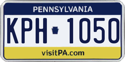 PA license plate KPH1050