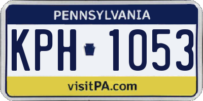 PA license plate KPH1053