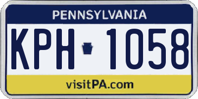 PA license plate KPH1058