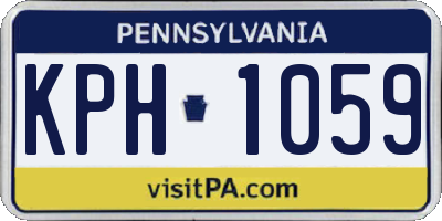 PA license plate KPH1059