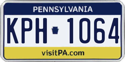 PA license plate KPH1064