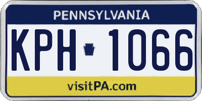 PA license plate KPH1066