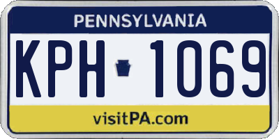 PA license plate KPH1069
