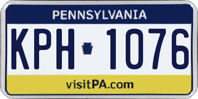 PA license plate KPH1076