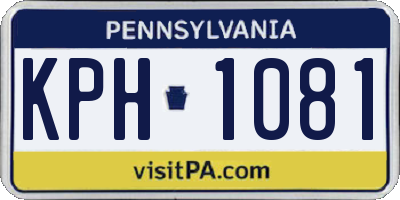 PA license plate KPH1081