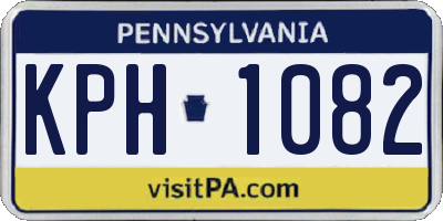 PA license plate KPH1082