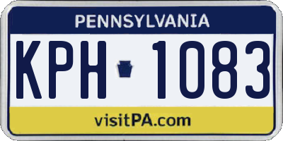 PA license plate KPH1083