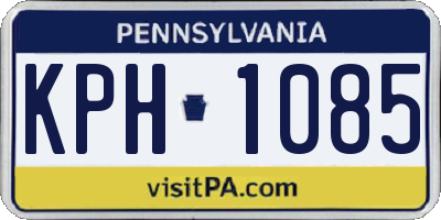 PA license plate KPH1085