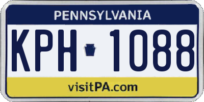 PA license plate KPH1088