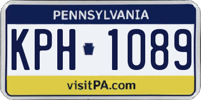PA license plate KPH1089