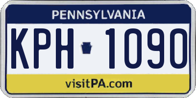 PA license plate KPH1090