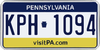 PA license plate KPH1094